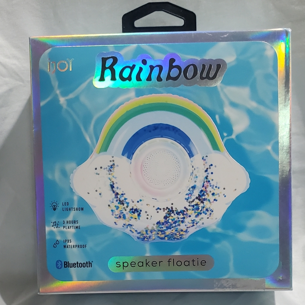 iJoy Bluetooth Rainbow Speaker Floatie LED Lightshow 3 Hours Playtime Waterproof